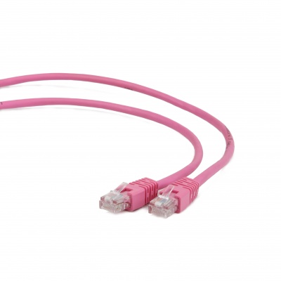 Imagine Cablu retea UTP Cat.5e 0.25m Roz, Gembird PP12-0.25M/RO